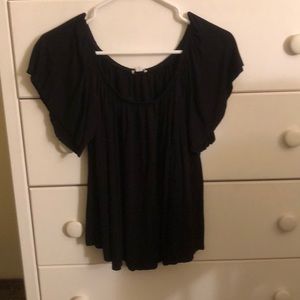 Off shoulder black top